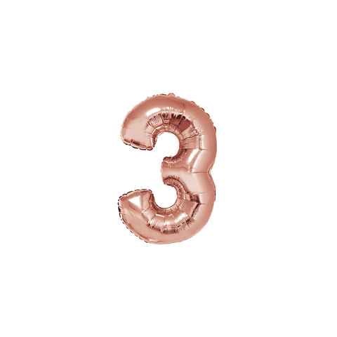 GLOBO 14 NUMERO ROSA GOLD 3