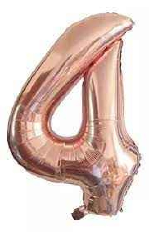 GLOBO 14 NUMERO ROSA GOLD 4