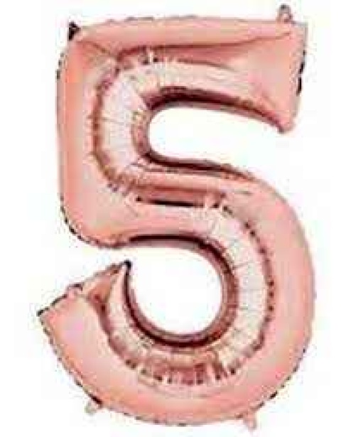 GLOBO 14 NUMERO ROSA GOLD 5