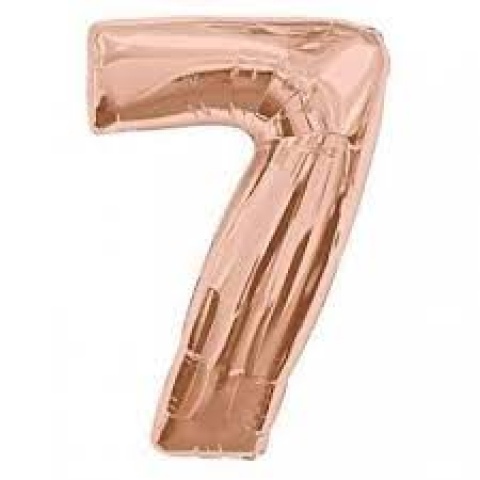 GLOBO 14 NUMERO ROSA GOLD 7