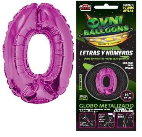 GLOBO 14 NUMERO FUCSIA 0