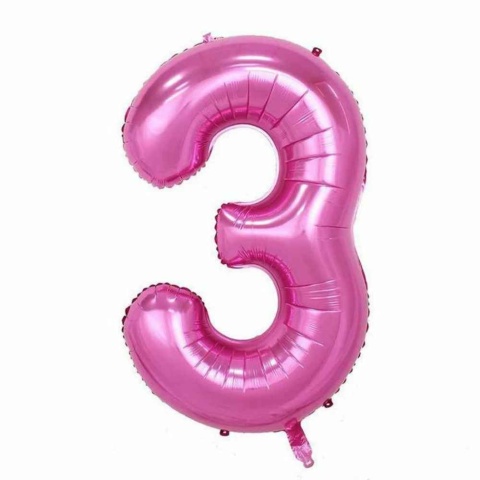 GLOBO 14 NUMERO FUCSIA 3