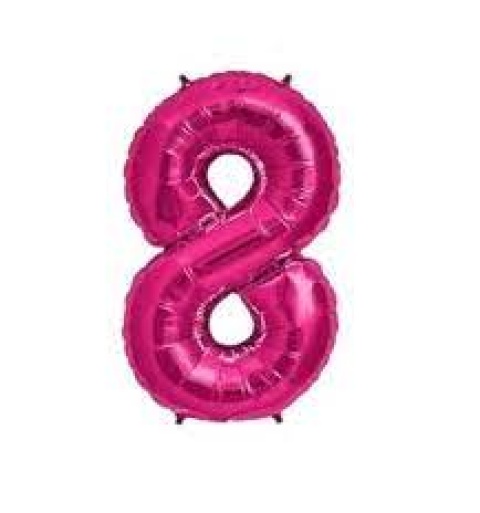 GLOBO 14 NUMERO FUCSIA 8