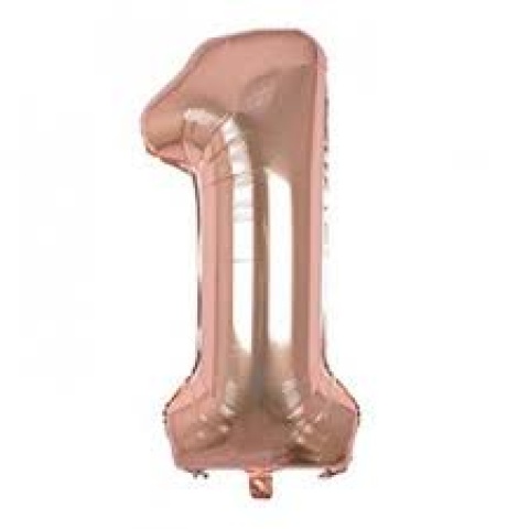 GLOBO 34 NUMERO ROSA GOLD 1