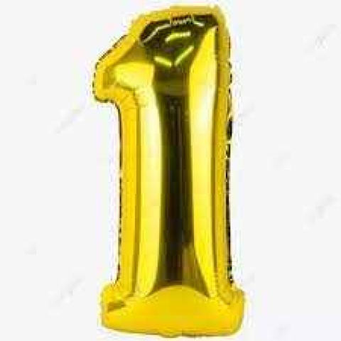 GLOBO 14 NUMERO DORADO 1