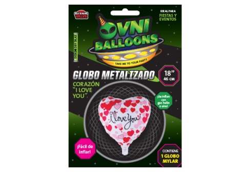 GLOBO 18 CORAZON I LOVE YOU