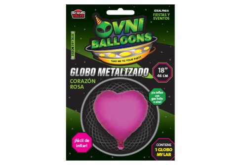 GLOBO 18 CORAZON ROSA
