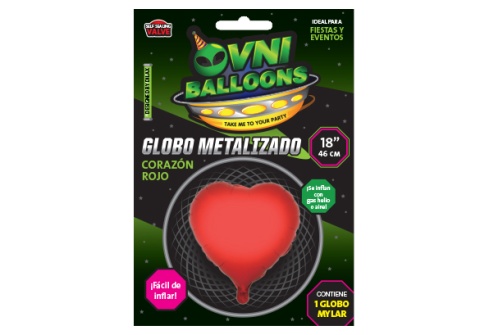 GLOBO 18 CORAZON ROJO