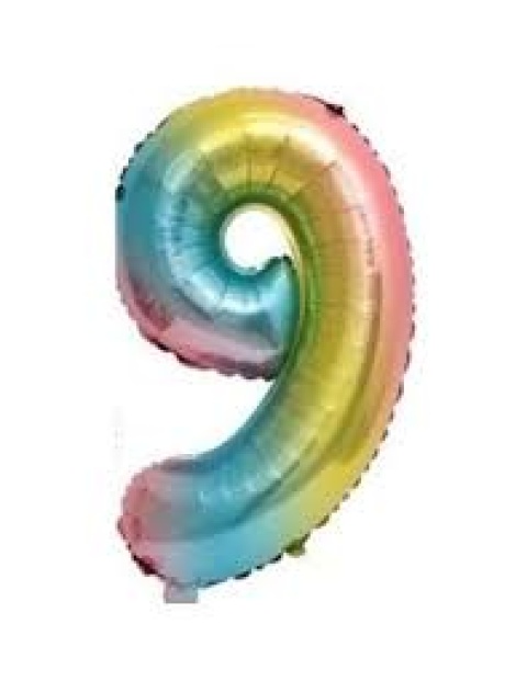 GLOBO 14 NUMERO ARCOIRIS 9