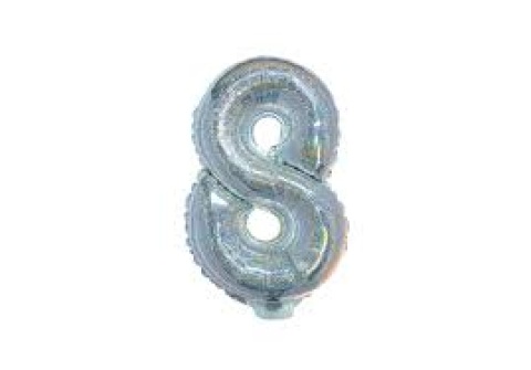 GLOBO 14 NUMERO HOLOGRAFICO PLATA 8