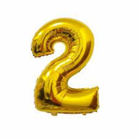 GLOBO 34 NUMERO DORADO 2