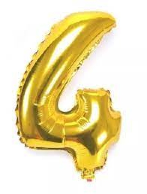 GLOBO 34 NUMERO DORADO 4