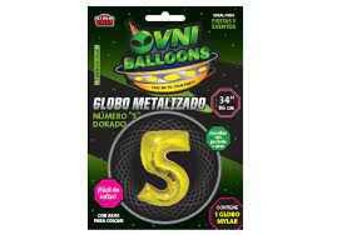 GLOBO 34 NUMERO DORADO 5