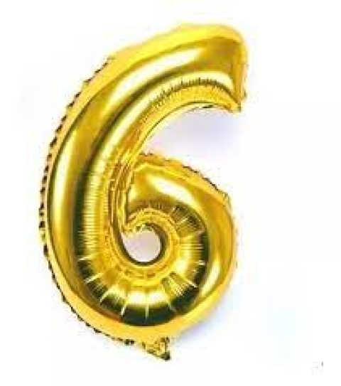 GLOBO 34 NUMERO DORADO 6