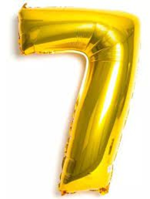 GLOBO 34 NUMERO DORADO 7