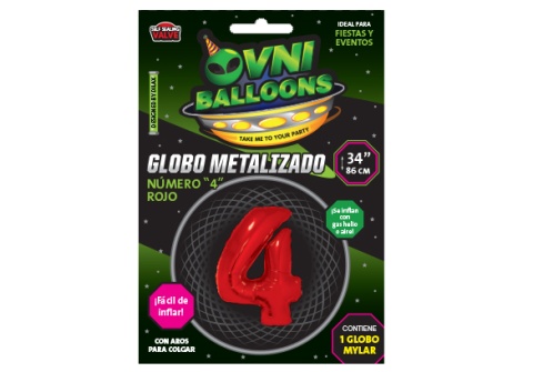 GLOBO 34 NUMERO ROJO 4