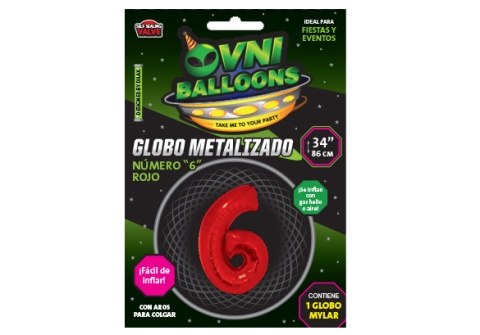 GLOBO 34 NUMERO ROJO 6