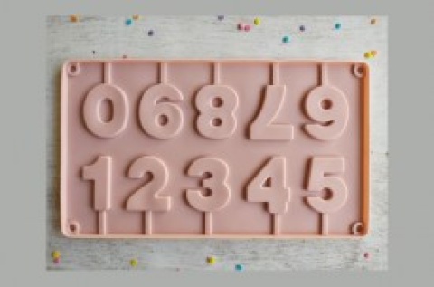 MOLDE SIL NUMEROS P/PALITOS 10C