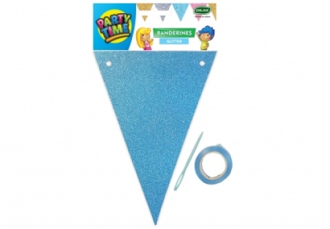 BANDERIN TRIANGULO ZIG ZAG GLITTER PT