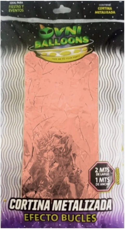 CORTINA ONDULADA ROSA GOLD
