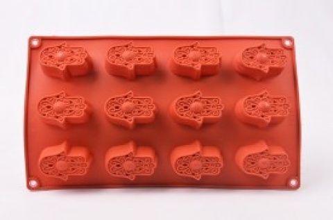 MOLDE ROJO SIL 12 MANO DE FATIMA