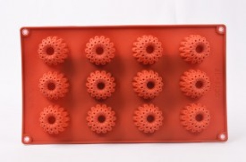 MOLDE ROJO SIL 12 FLOR