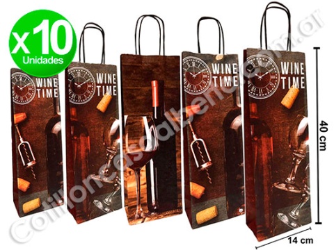 BOLSA BOTELLA C/MANIJA DISEñO UN