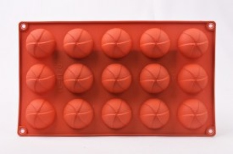 MOLDE ROJO SIL 15 SEMIESFERA PELOTA GAJOS