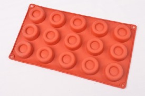 MOLDE ROJO SIL 15 CIRCULO