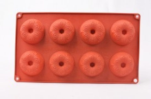 MOLDE ROJO SIL 8 FLOR