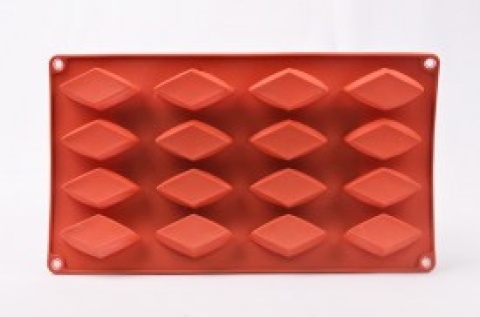 MOLDE ROJO SIL 16 ROMBOS