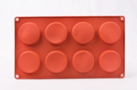MOLDE ROJO SIL 8 CIRCULO PLANO