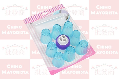 SET PICOS X 08 PLASTICOS+ACOPLE TRICOLOR+MANGA