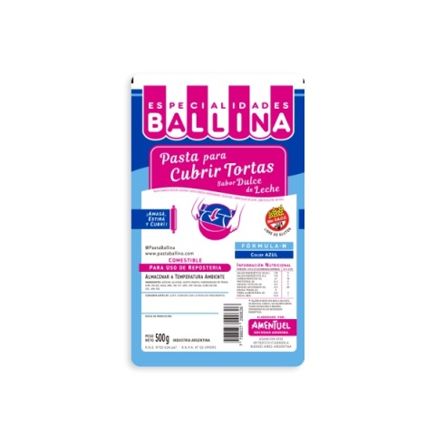 PASTA P/TORTA F/H AZUL X 500G