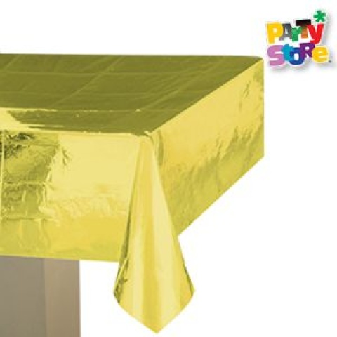 MANTEL METALIZADO DORADO 137X274