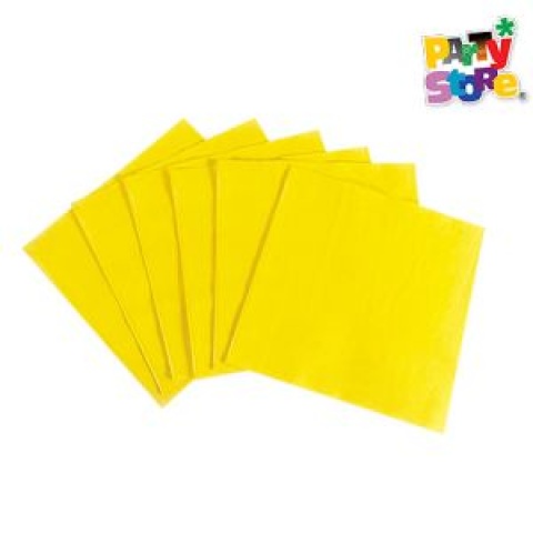 SERVILLETA PAPEL LISA AMARILLA X 20
