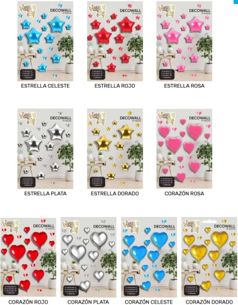 DECOWALL CORAZON PLATEADO