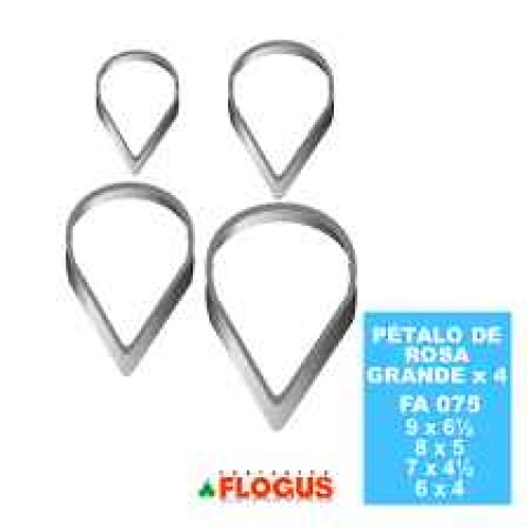 CORTANTE MET PETALO ROSA GRANDE X 4