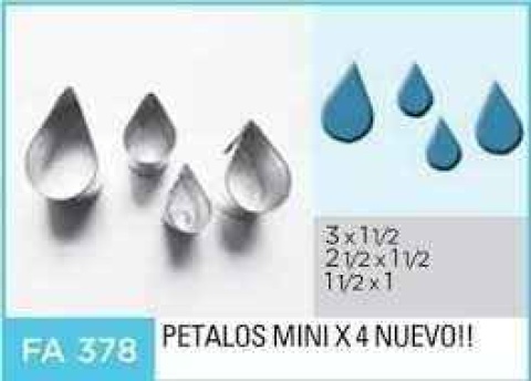 CORTANTE MET PETALO MINI X 4