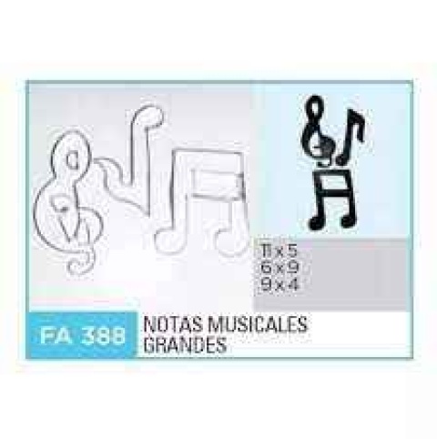 CORTANTE MET NOTAS MUSICALES GRANDE X 3