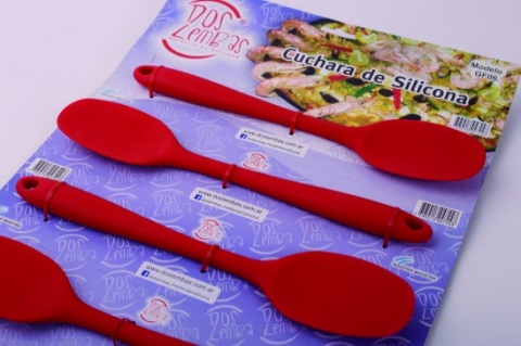 CUCHARA COCINA SIL ROJA