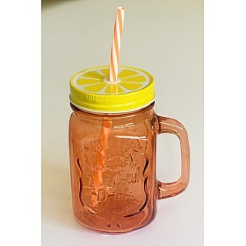 JARRO CON TAPA NARANJA 450ML