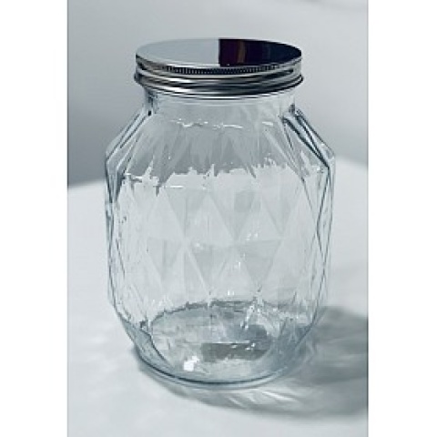 FRASCO VIDRIO TAPA ACERO INOX 2280ML