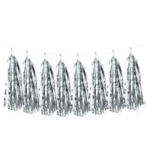 GUIRNALDA BORLAS PLATEADAS 300CM