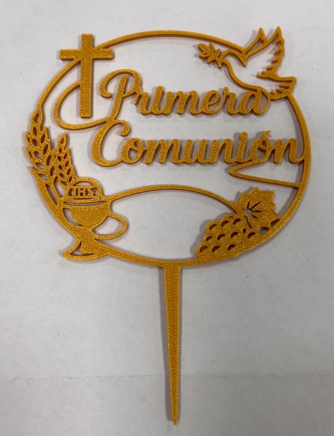 PINCHE 3D MI PRIMERA COMUNION CIRCULO GRANDE