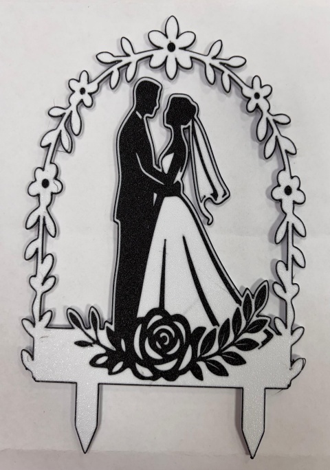 SILUETA NOVIOS 3D GRANDE ARCO