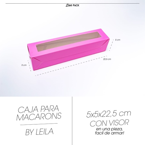 CAJA MACARONS 1 PIEZA