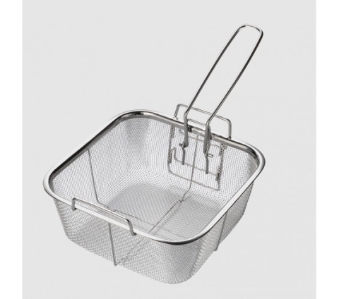 CANASTO FREIDOR CUADRADO CON MANGO REBATIBLE 20CM