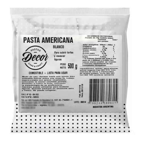 PASTA AMERICANA BLANCA X 500 G