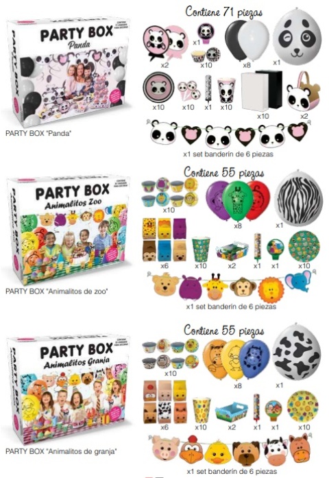 PARTY BOX ANIMALES DEL ZOO  55P.